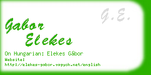 gabor elekes business card